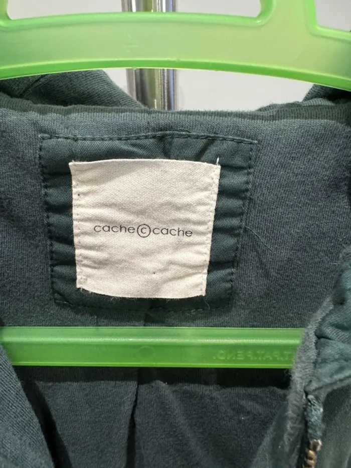Manteau parka bleu/vert cache cache - photo numéro 5
