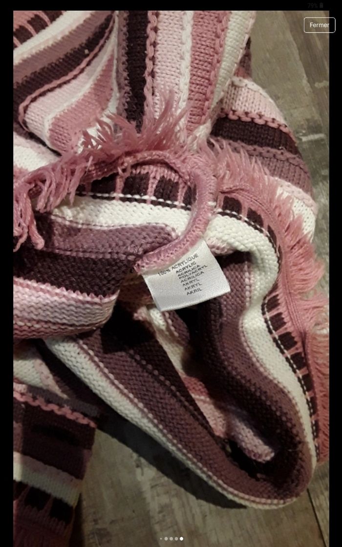 Pull en pointe à rayures rose - photo numéro 8