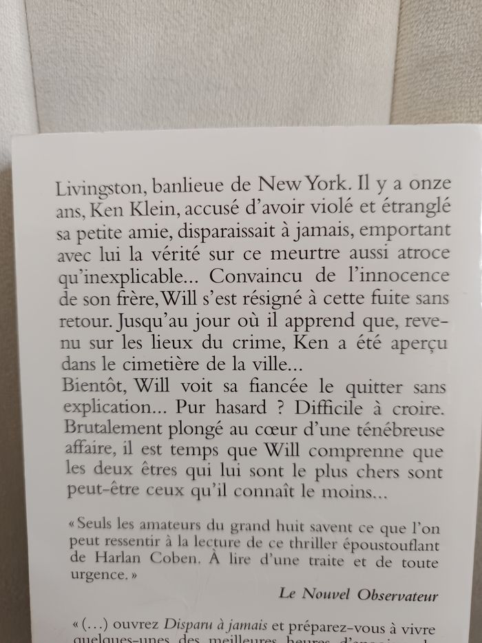 Thriller " Disparu à jamais " - photo numéro 3