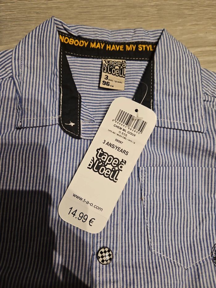 Chemise chemisette neuf 3 ans neuf - photo numéro 7