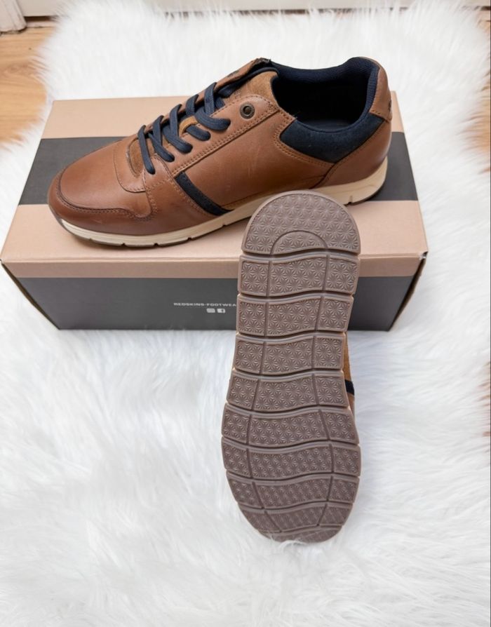 Baskets Redskins cuir – Taille 41 – marron  / camel – Neuf avec boîte - photo numéro 7