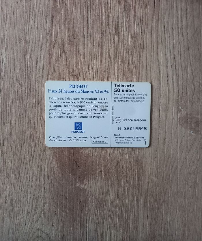 Telecarte " 24 heures du Mans 93 " - photo numéro 2