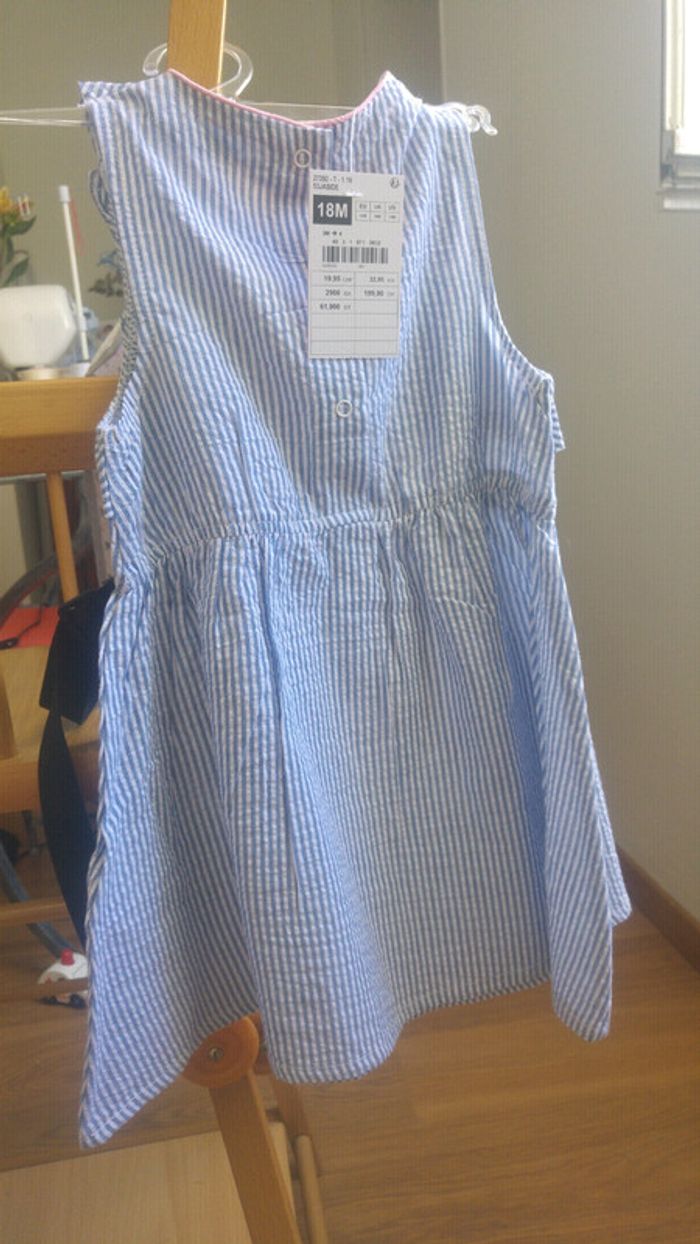 Robe Lulu Castagnette bleue rayée - photo numéro 2