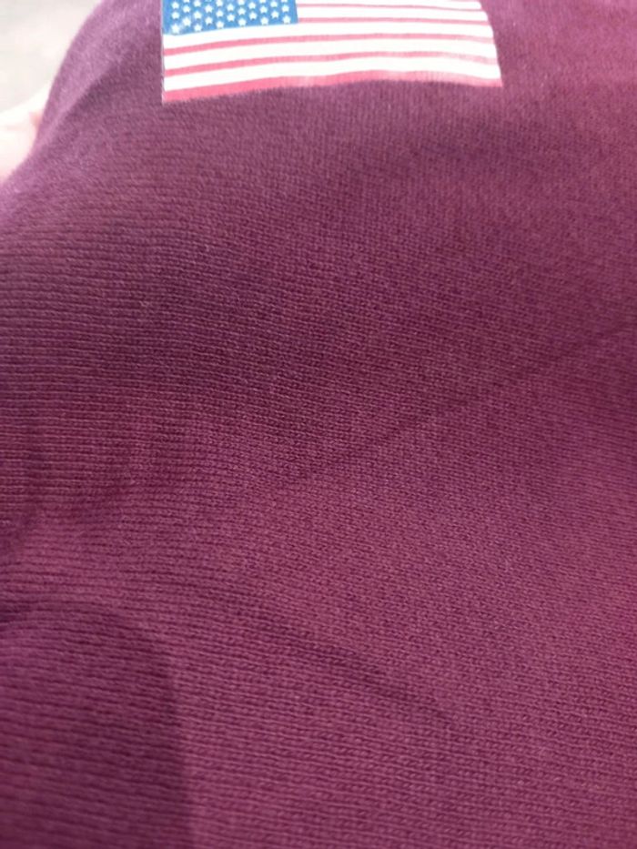 Pull/Sweat vintage Manche Courte Bordeaux - photo numéro 4