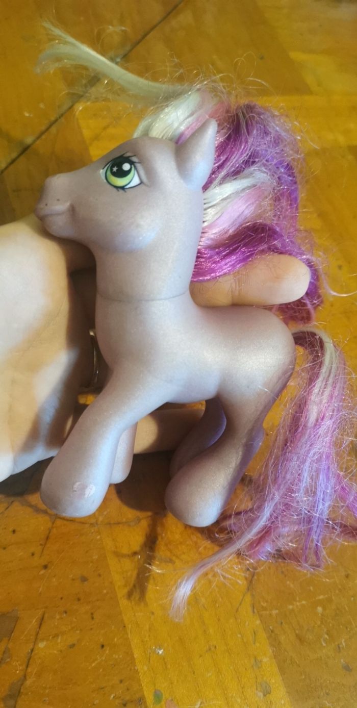 Petit poney violet fleurs - photo numéro 2