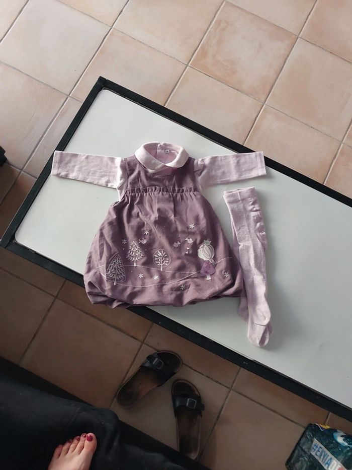 Ensemble robe+ collant 6 mois