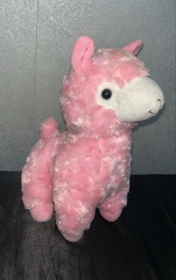 Peluche lama rose