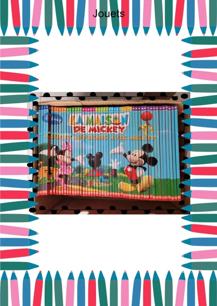 lot : 50 livres + 50 dvd la maisonde mickey / super état