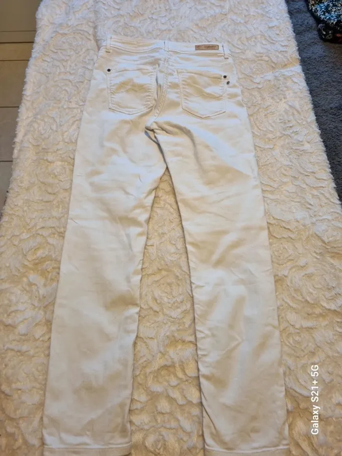 Jean Bonobo blanc taille XS - photo numéro 3