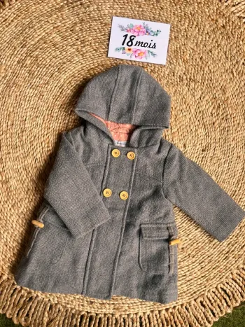 Manteau doublé boutonnage vertbaudet 18 mois