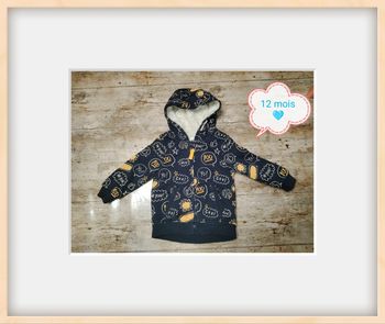 Magnifique veste zippée mi saison garçon 12 mois