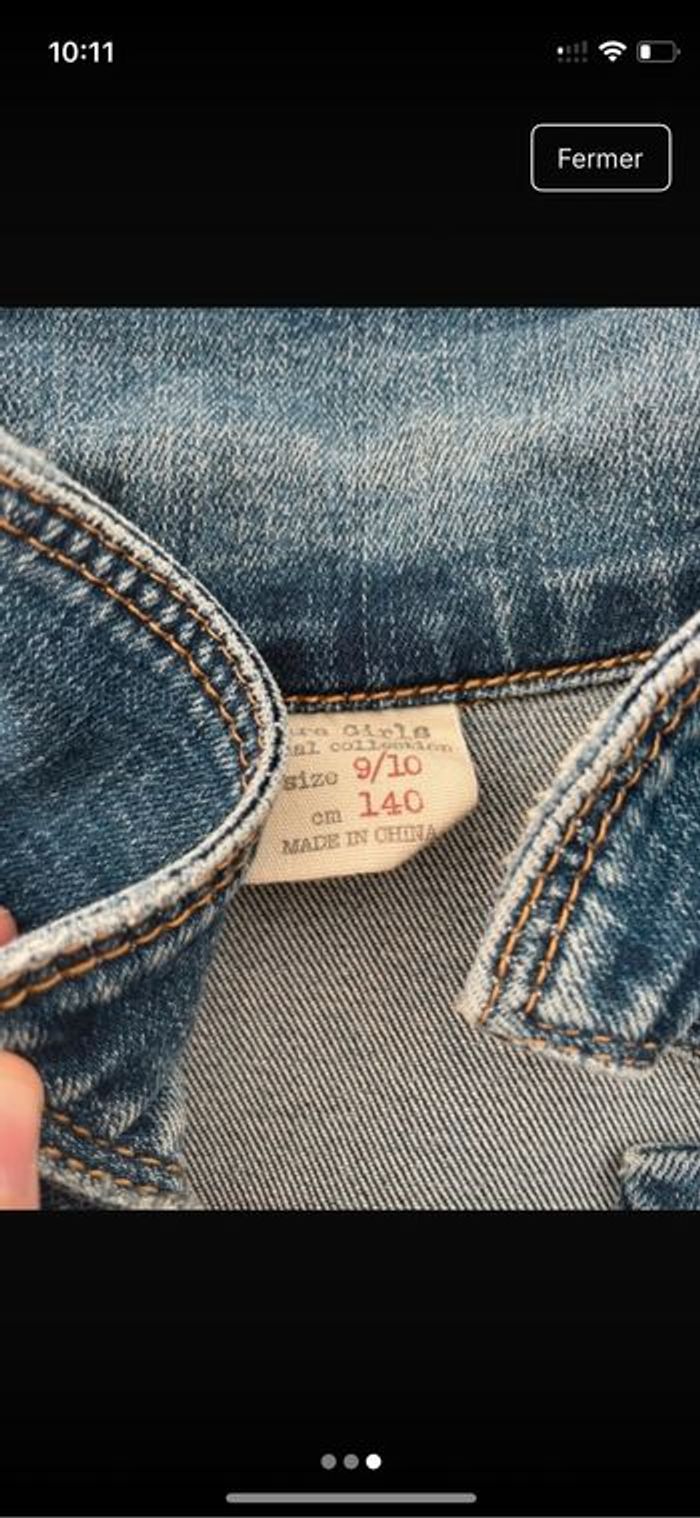 Lot vêtements fille 10 ans jeans pantalon et haut manche longue - photo numéro 8