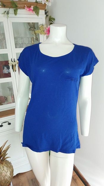 Tshirt long Camaïeu bleu électrique très bon état 36/38