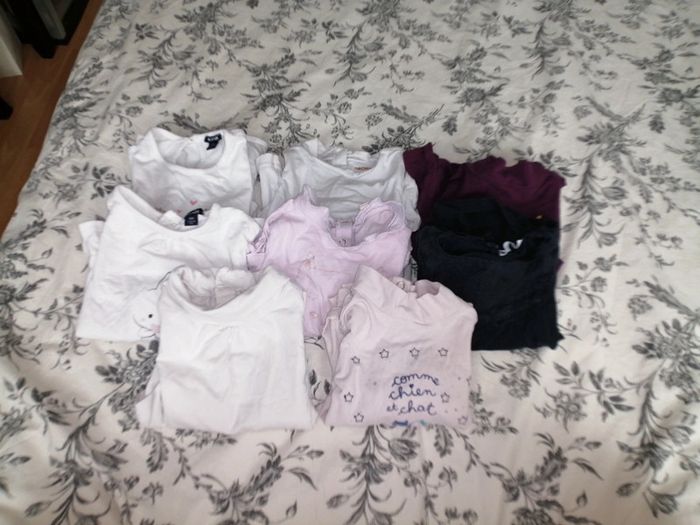 Lot de 8 tee-shirt manche longue