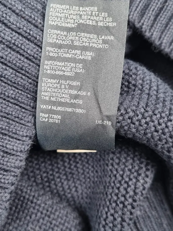Gilet zippé Tommy Hilfiger bleu marine, L Hommes - photo numéro 8