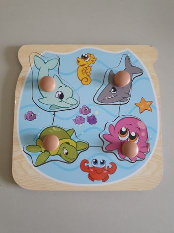 Puzzle bébé animaux poissons