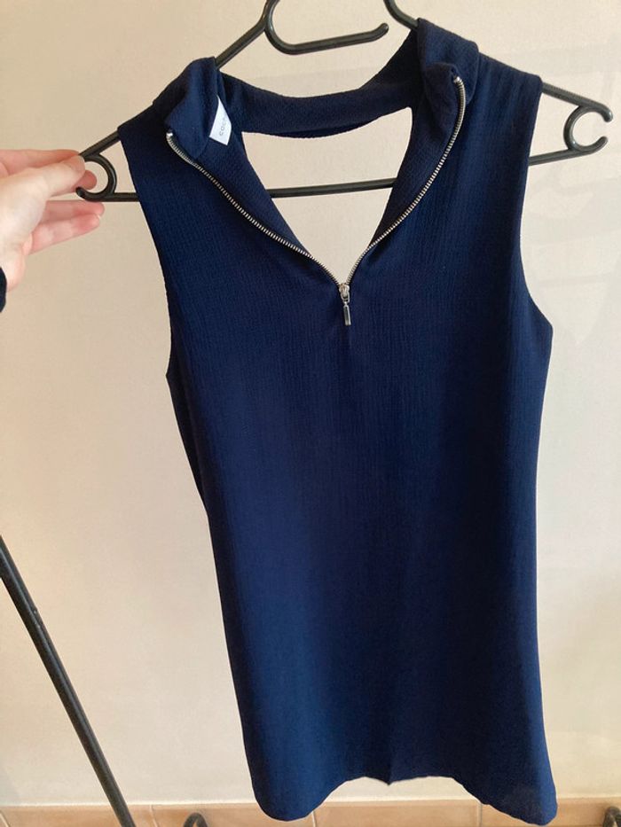 Robe bleue cache cache - photo numéro 2