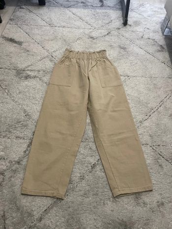 Pantacourt évasé beige