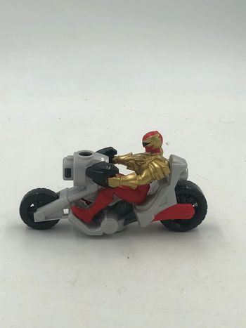 Figurine + moto Power Rangers rouge