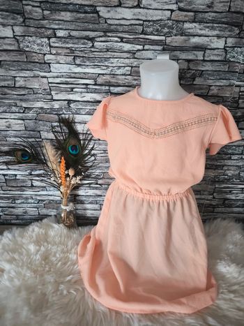 🩷 Magnifique robe Lulu Castagnette rose saumon en 8 ans 🩷