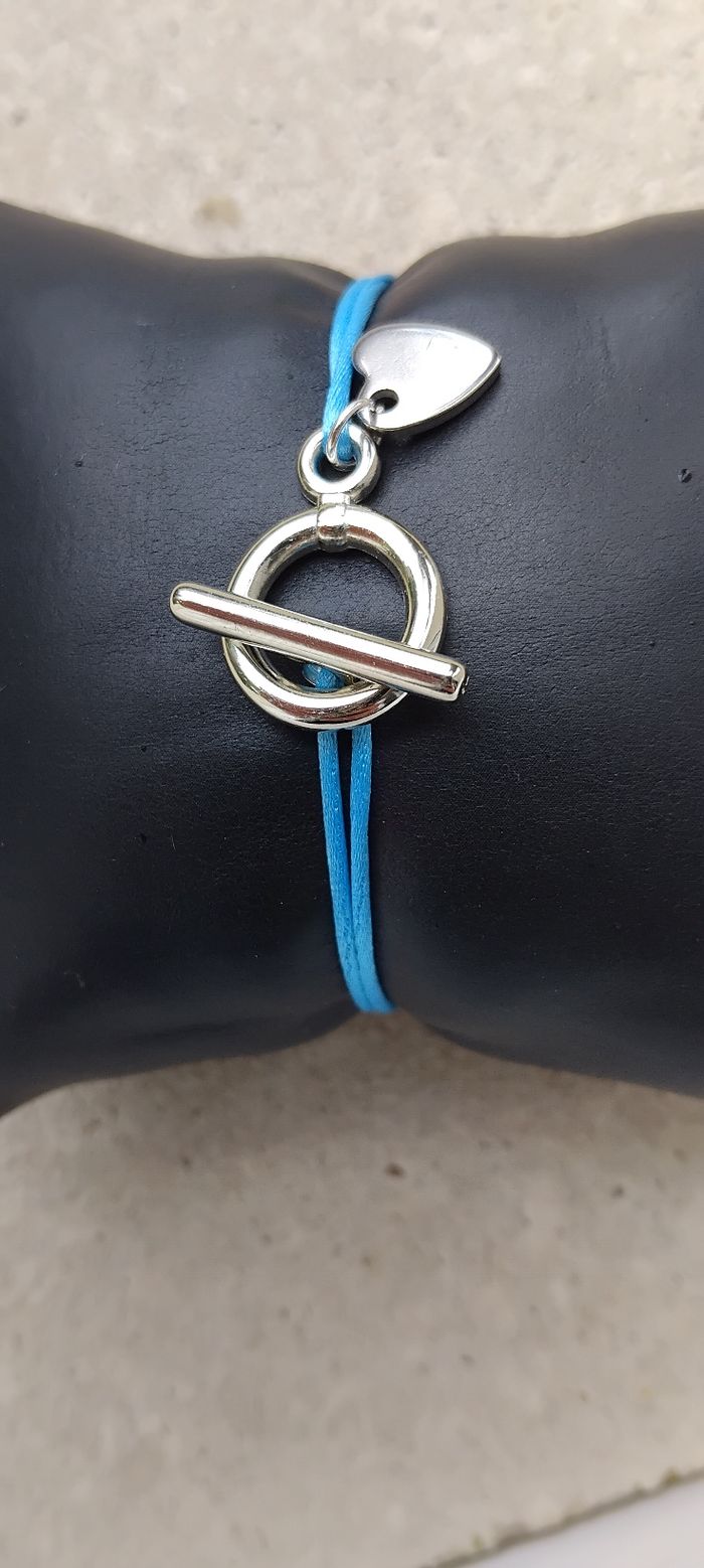 Bracelet ajustable argenté coeur - photo numéro 4