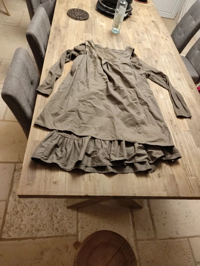 Robe double kaki taille 42 - photo numéro 8