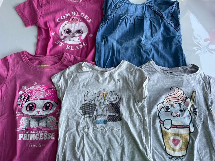 Lot 9 tshirts fille 6 ans - photo numéro 3