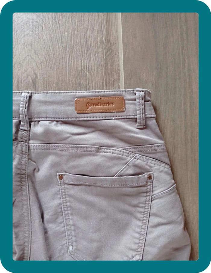 Pantalon beige/taupe Stradivarius bon état taille 36 - photo numéro 6