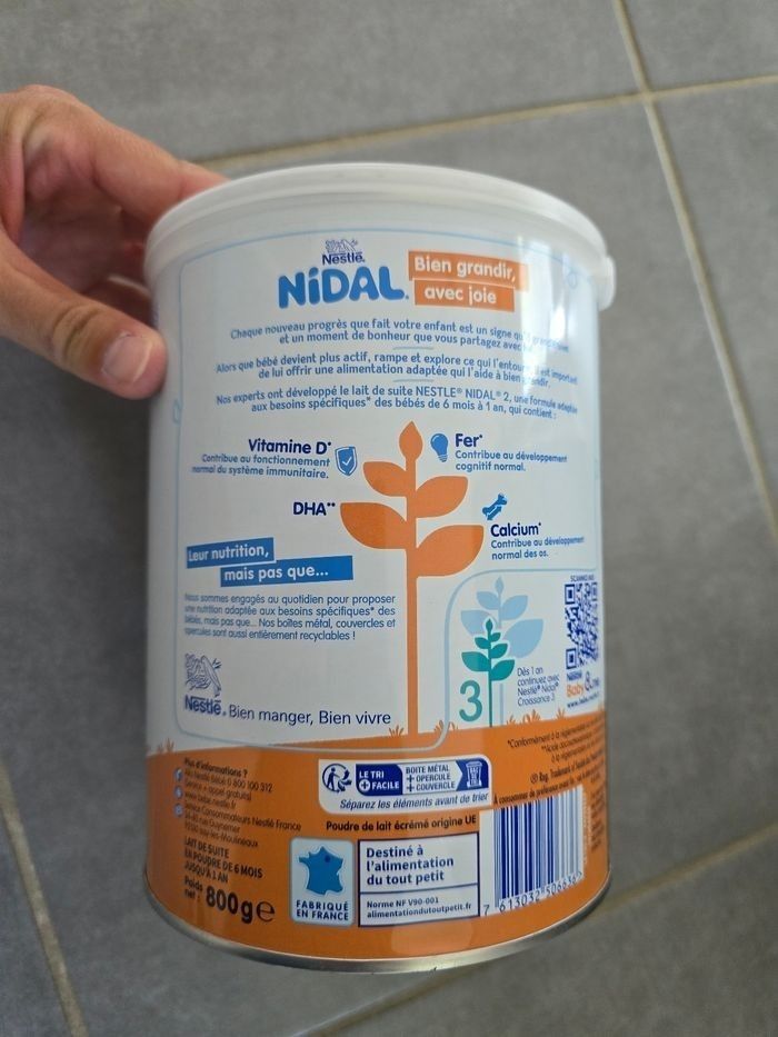 Boite de lait Nidal 2 ème âge - photo numéro 2
