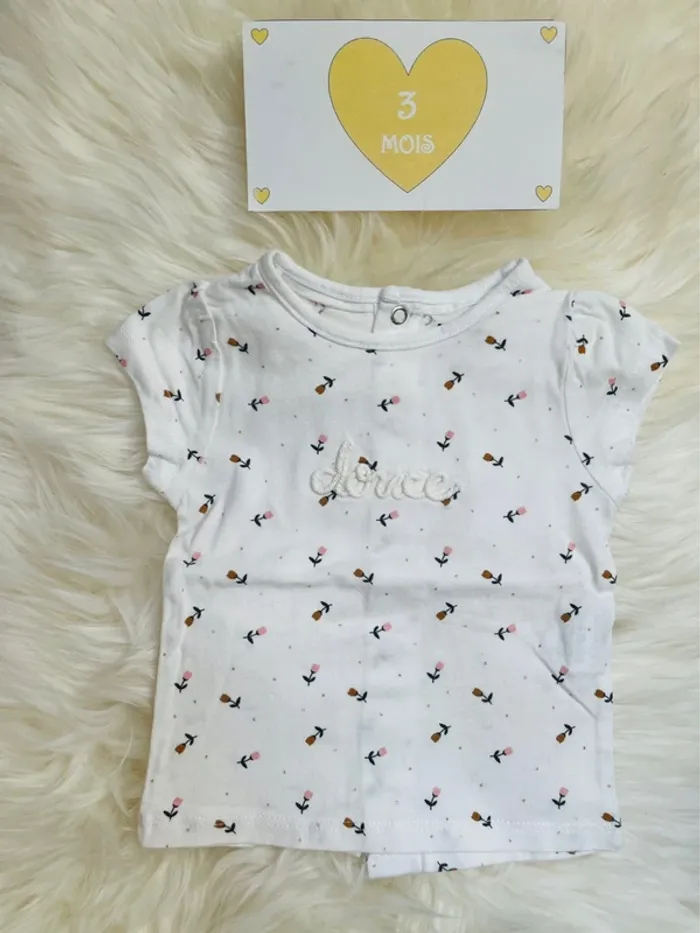 3 mois - lot 2 t-shirts MC - photo numéro 4