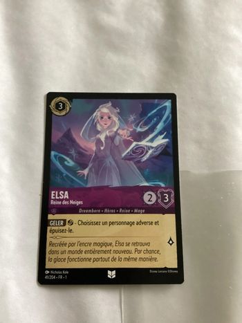 carte disney ravensburger lorcana FR elsa 41/204.FR.1  Non foil première édition