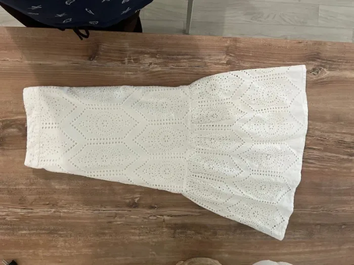 Jupe mi long chic blanc taille 46 - photo numéro 2