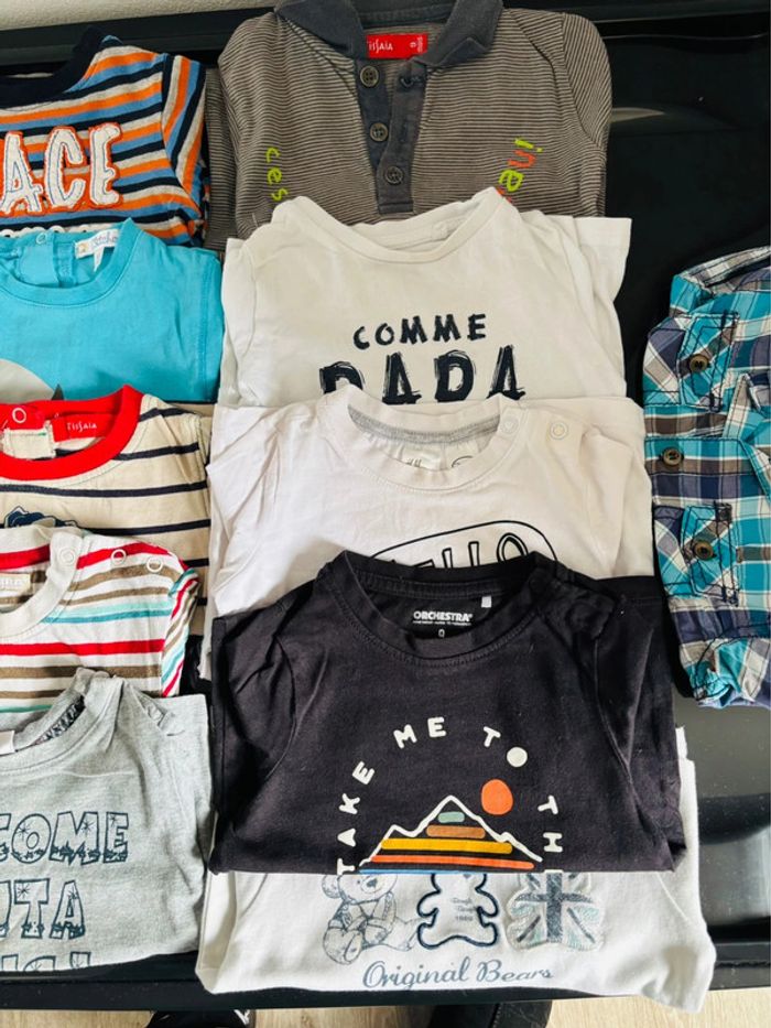 Lot de 10 t-shirts manches longues et 1 manche courte / Taille 9 mois - photo numéro 3