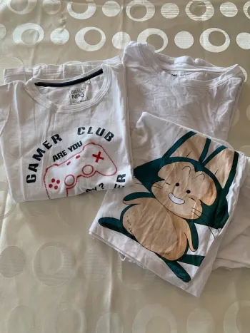 Lot t-shirts blanc mixte