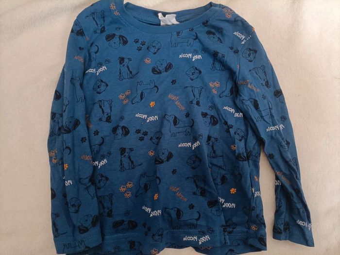 T-shirt manches longues bleu marine – 3 ans