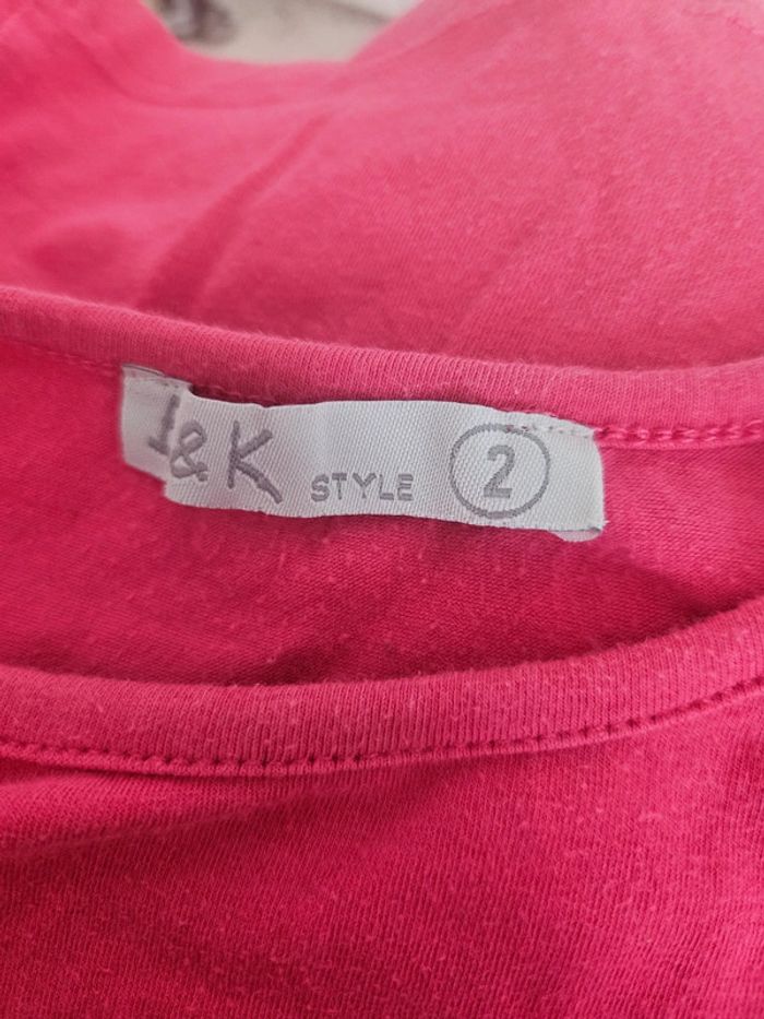 👚 T-shirt manches longues rose fuchsia – 2 ans - photo numéro 3