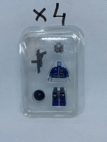 Lot de 4 Minifigurines the lego movie neuves ref tlm045 Robo Swat Knit Cap