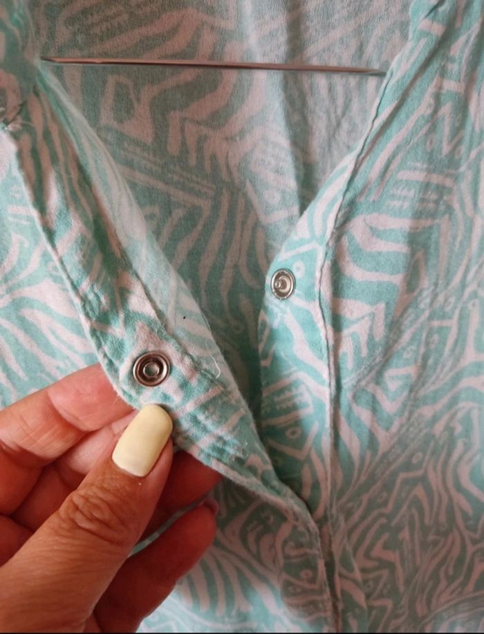 🌺 combinaison fille blanche et turquoise 122-128 cm - 7/8 ans🌺 - photo numéro 2