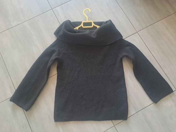 Pull noir à grand col H&M Taille XS