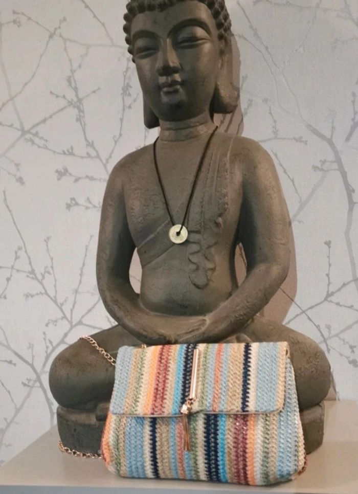 Sac en paille tendance multicolore