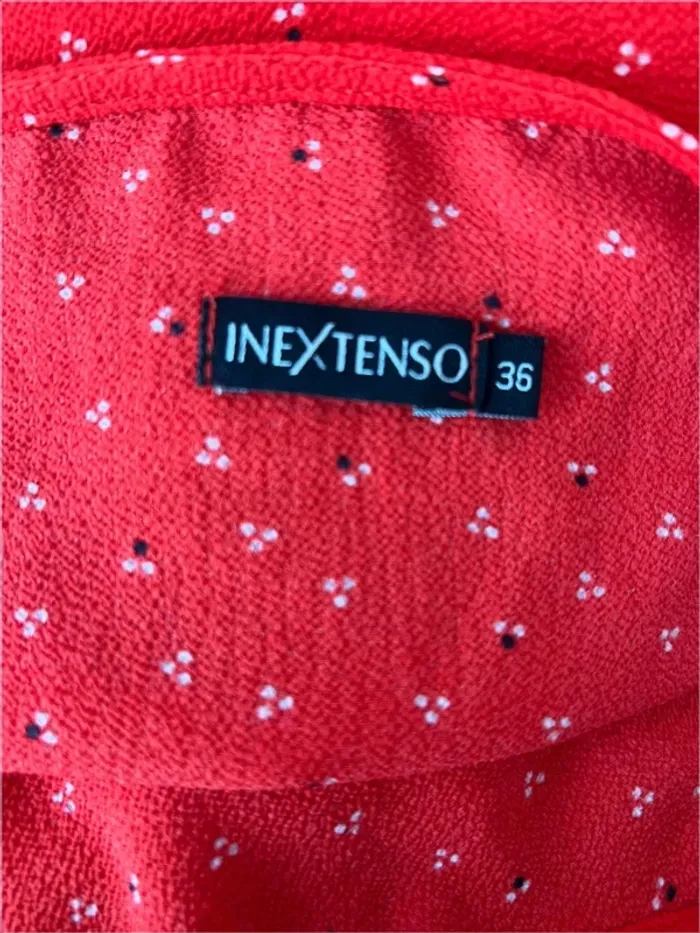 Blouse peplum rouge imprimée manches 3/4 InExtenso - photo numéro 6