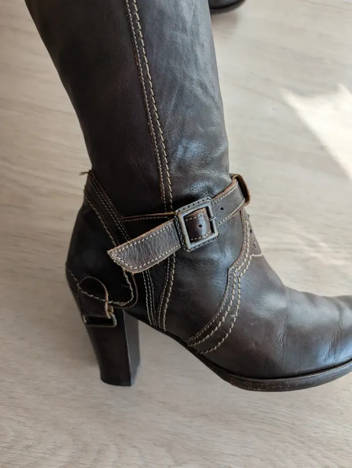 Bottes marron chocolat - photo numéro 4