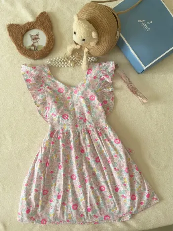 🌸 Robe enfant Liberty Betsy Gerbera – Taille 4 ans, ajustable jusqu’à 6 ans 🌸