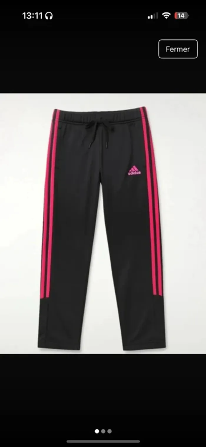 Jogging rose et noir enfant 12 ans