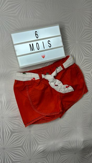 Short fille 6 mois gémo neuf