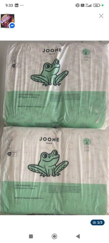 2 paquets de couches joone taille 2