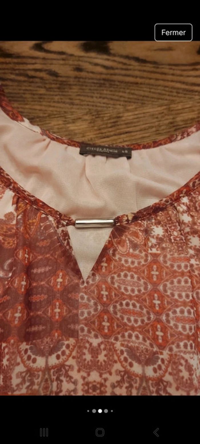 Jolie Blouse doublé Claude Arielle taille 48 - photo numéro 14
