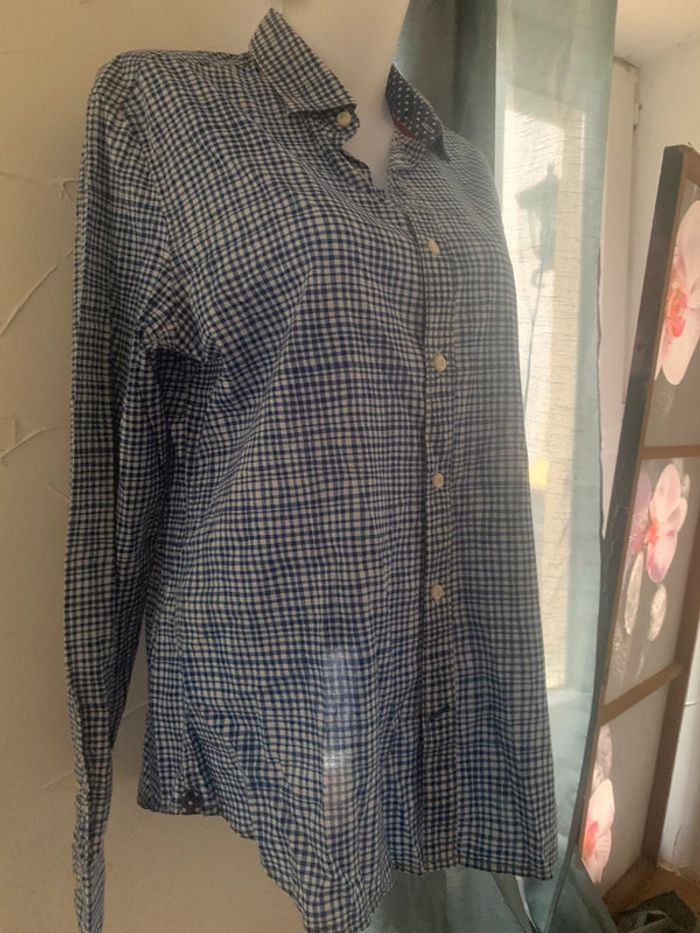 Chemise Napapijri vichy bleu et blanc taille L slim fit - photo numéro 7
