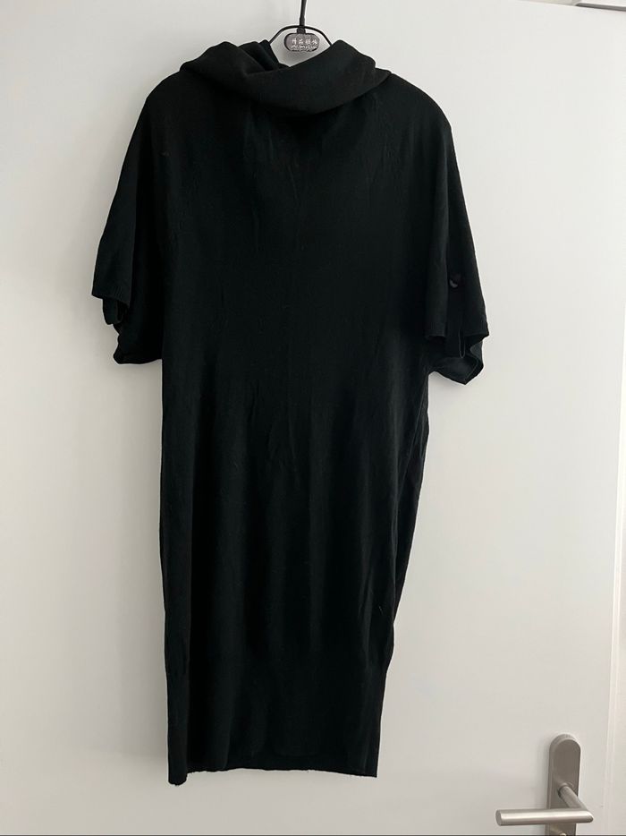 Robe Tunique Noire JL Mode - Motif Visage Sequins Argentés et Rouge 💋 - photo numéro 5