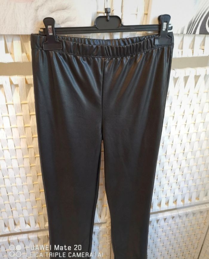 💕Jolie Legging bas evasé simili cuir fille 16ans inextenso 💕 - photo numéro 3